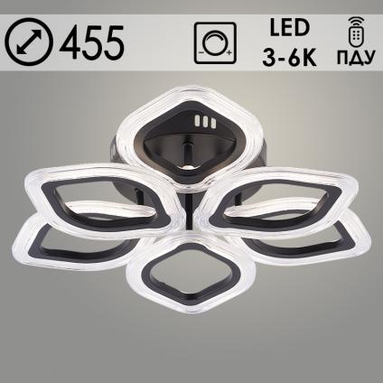 Люстра LI09827A/3+3 PR BK черный 84W LED 3000K-6000K d455 ПДУ(ИК) диммер, HN24